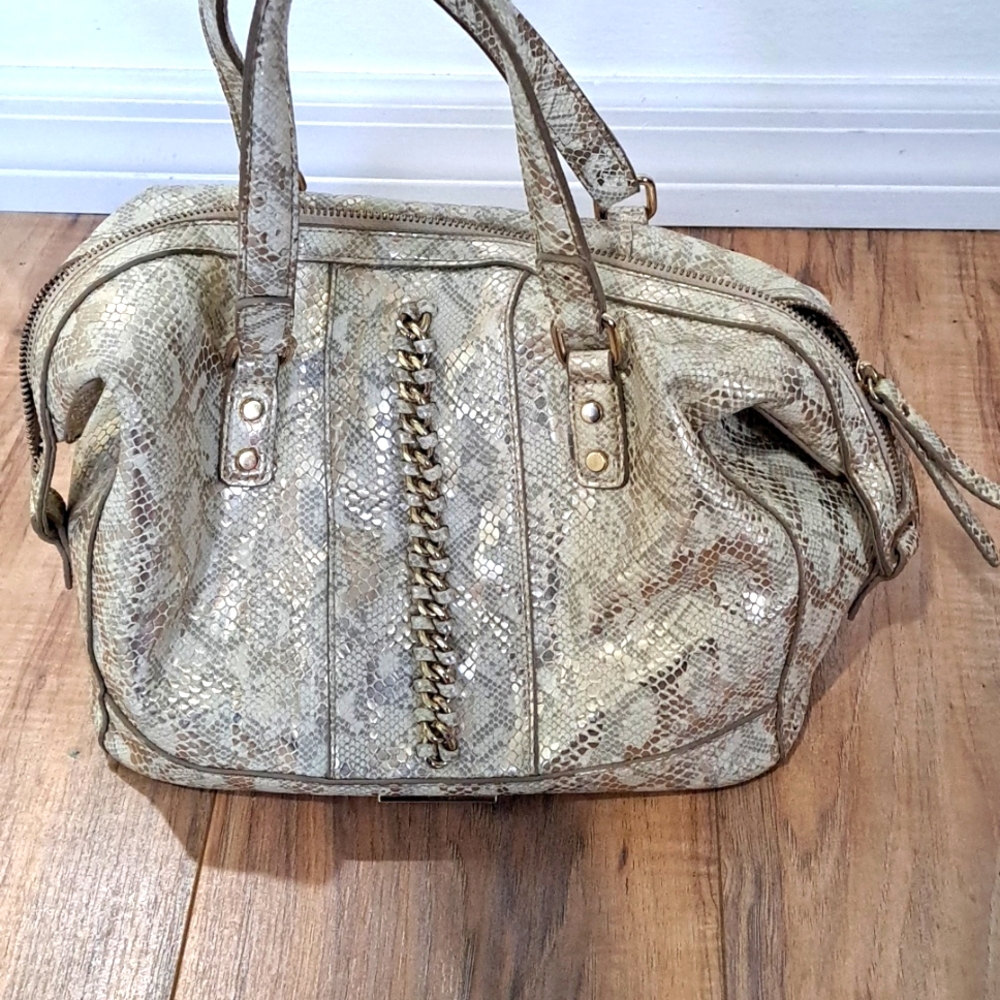 Nine west gold snake skin purse